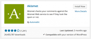 Công cụ chặn Spam – Akismet