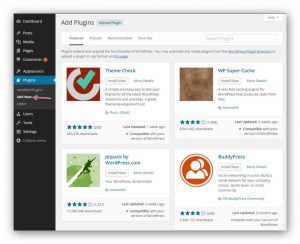 Plugin WordPress trong Dashboard