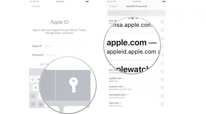 Sử dụng tính năng mật khẩu Keychain để thêm tài khoản ID Apple